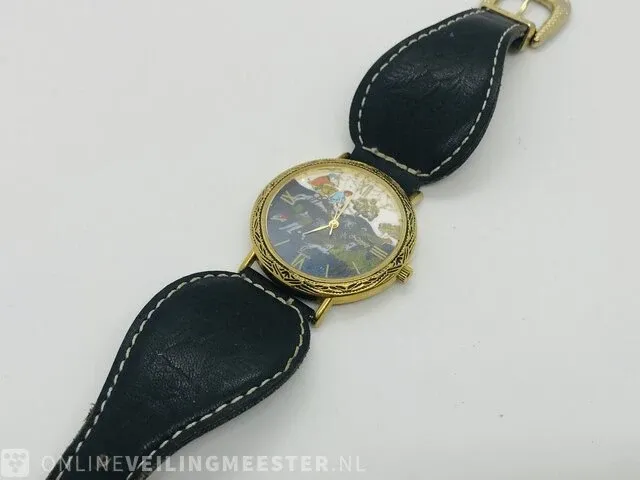 Handgeschilderd horloge - nappey besancon - met mogul schilderij - afbeelding 6 van  7