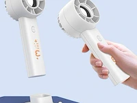 Handheld mini ventilator t-16 – compact, draagbaar & oplaadbaar (400mah) - wit - afbeelding 1 van  3