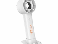 Handheld mini ventilator t-16 – compact, draagbaar & oplaadbaar (400mah) - wit - afbeelding 2 van  3