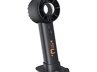 Handheld mini ventilator t-16 – compact, draagbaar & oplaadbaar (400mah) - zwart - afbeelding 2 van  3