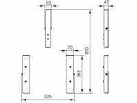 Handicare - li2215.1024-02 - hoogteverstelplaat t.b.v. douchezitting - afbeelding 2 van  3