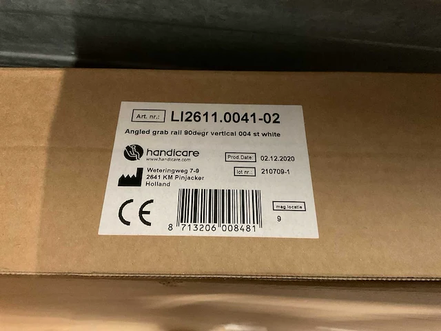 Handicare li2611.0041.02 hoekwandbeugel - afbeelding 2 van  2