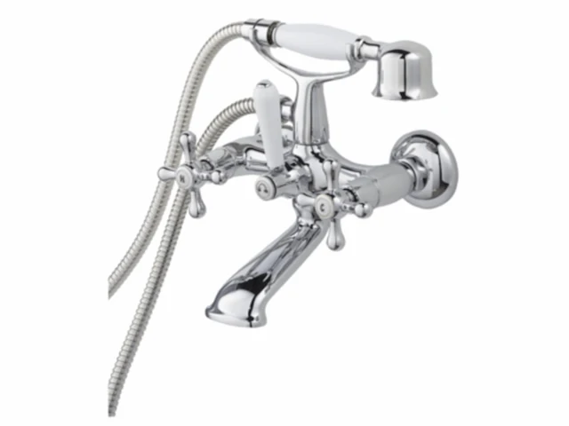 Handson badkraan louise met handdouche chroom 15cm - afbeelding 1 van  1