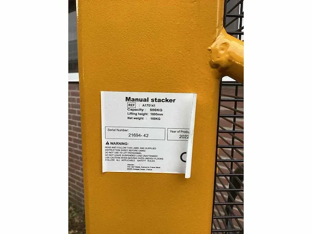 Handstapelaar 500 kg - afbeelding 2 van  6