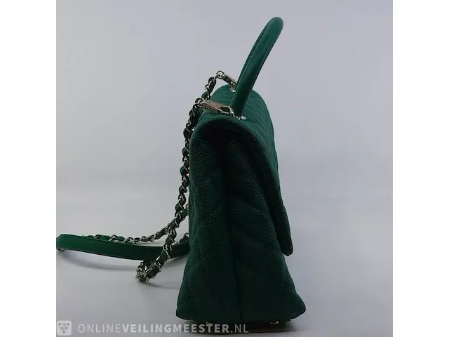 Handtas chanel, coco handle small emerald - afbeelding 5 van  16