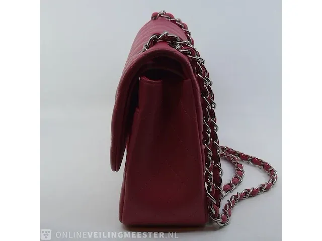 Handtas chanel, fuchsia double flap bag - afbeelding 10 van  19