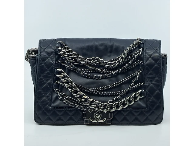 Handtas, chanel, medium enchained boy bag - afbeelding 9 van  14