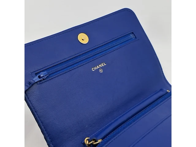 Handtas, chanel, phyton fuchsia wallet on chain - afbeelding 3 van  18
