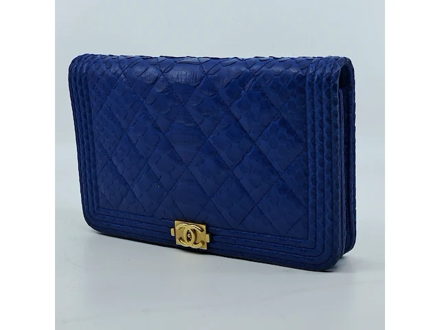Handtas, chanel, phyton fuchsia wallet on chain - afbeelding 11 van  18