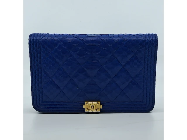 Handtas, chanel, phyton fuchsia wallet on chain - afbeelding 12 van  18