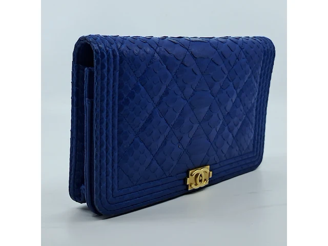 Handtas, chanel, phyton fuchsia wallet on chain - afbeelding 13 van  18