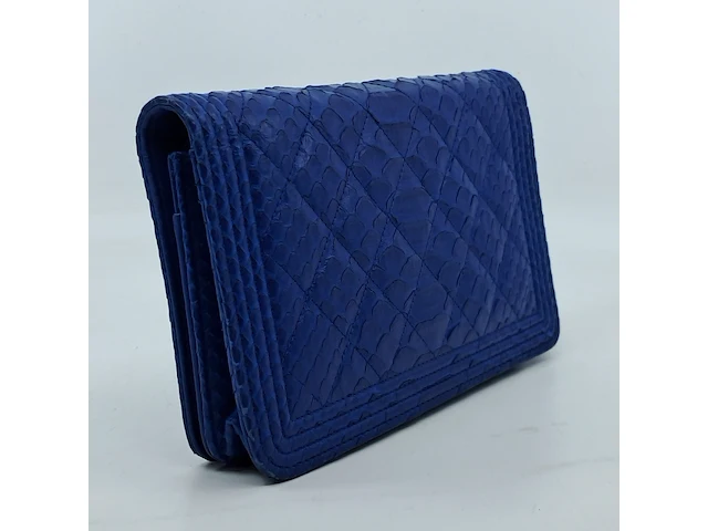 Handtas, chanel, phyton fuchsia wallet on chain - afbeelding 16 van  18