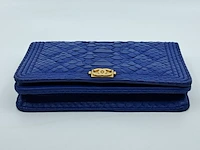 Handtas, chanel, phyton fuchsia wallet on chain - afbeelding 17 van  18