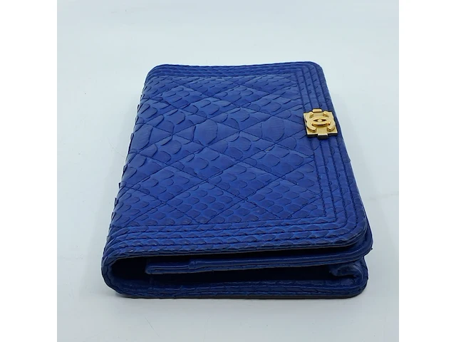 Handtas, chanel, phyton fuchsia wallet on chain - afbeelding 18 van  18