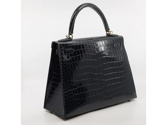 Handtas, hermès, sac kelly ii sellier 28 crocodile - afbeelding 17 van  21