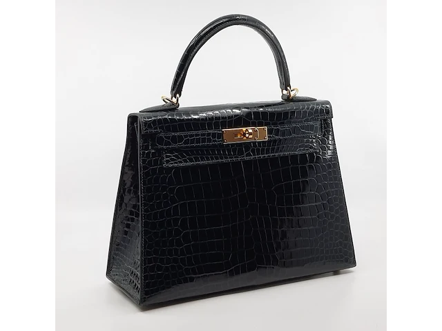 Handtas, hermès, sac kelly ii sellier 28 crocodile - afbeelding 12 van  21