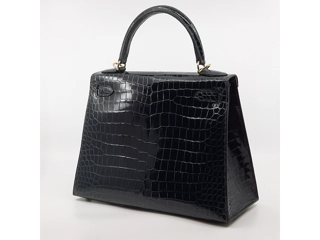 Handtas, hermès, sac kelly ii sellier 28 crocodile - afbeelding 16 van  21