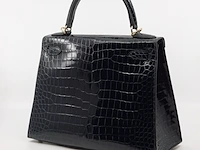 Handtas, hermès, sac kelly ii sellier 28 crocodile - afbeelding 16 van  21