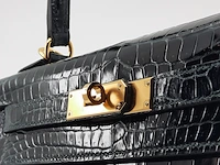 Handtas, hermès, sac kelly ii sellier 28 crocodile - afbeelding 20 van  21