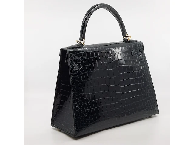 Handtas, hermès, sac kelly ii sellier 28 crocodile - afbeelding 17 van  21