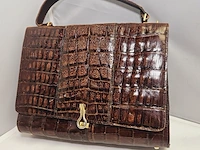 Handtas met croco print - afbeelding 2 van  9