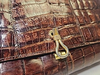 Handtas met croco print - afbeelding 5 van  9