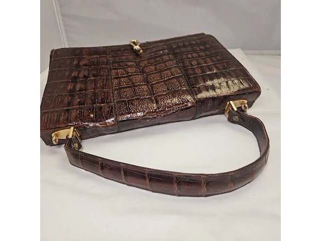 Handtas met croco print - afbeelding 6 van  9