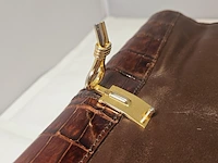 Handtas met croco print - afbeelding 7 van  9