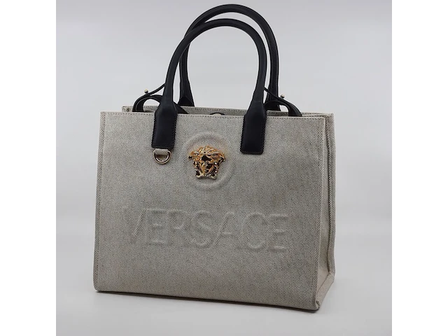 Handtas, versace, la medusa canvas small tote bag - afbeelding 1 van  13