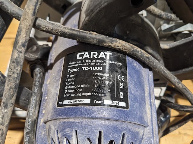 Handtegelzaagmachine, carat, tc-1800, 2024 - afbeelding 9 van  11