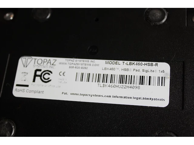 Handtekeningpad topaz t-lbk460. - afbeelding 2 van  2