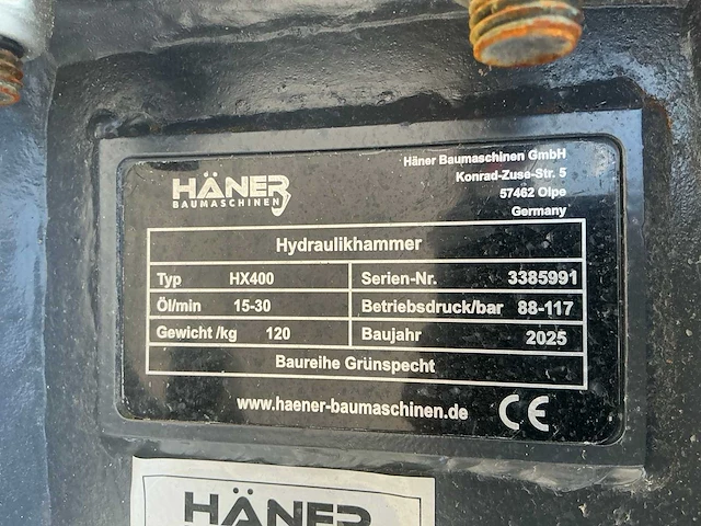 Häner hx400 hydraulische breekhamer / sloophamer - afbeelding 8 van  8