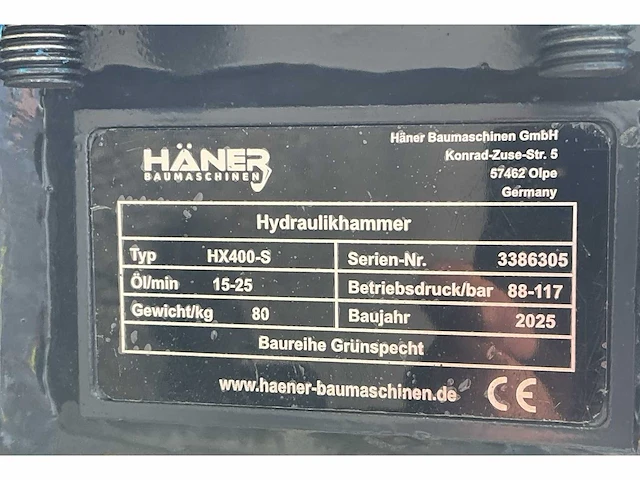 Häner hx400s hydraulische breekhamer / sloophamer - afbeelding 5 van  5