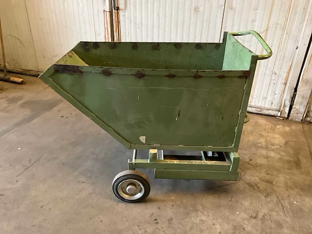 Haneu kantelbak 350 liter v.v. transportwielen en uitsparing heftrucklepels - afbeelding 2 van  5