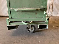 Haneu kantelbak 350 liter v.v. transportwielen en uitsparing heftrucklepels - afbeelding 4 van  5