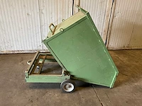 Haneu kantelbak 600 liter v.v. transportwielen en uitsparing heftrucklepels - afbeelding 5 van  5