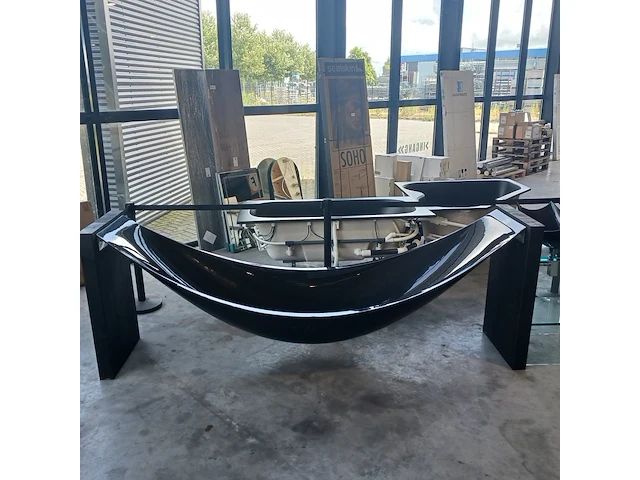 Hangend ligbad, splinterworks, vessel, antraciet/zwart - afbeelding 6 van  23