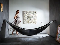 Hangend ligbad, splinterworks, vessel, antraciet/zwart - afbeelding 12 van  23