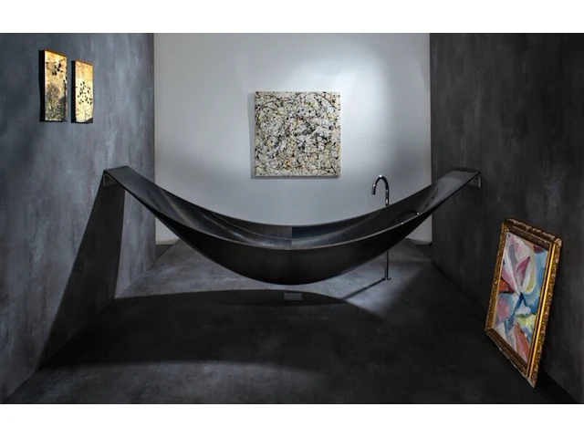 Hangend ligbad, splinterworks, vessel, antraciet/zwart - afbeelding 17 van  23