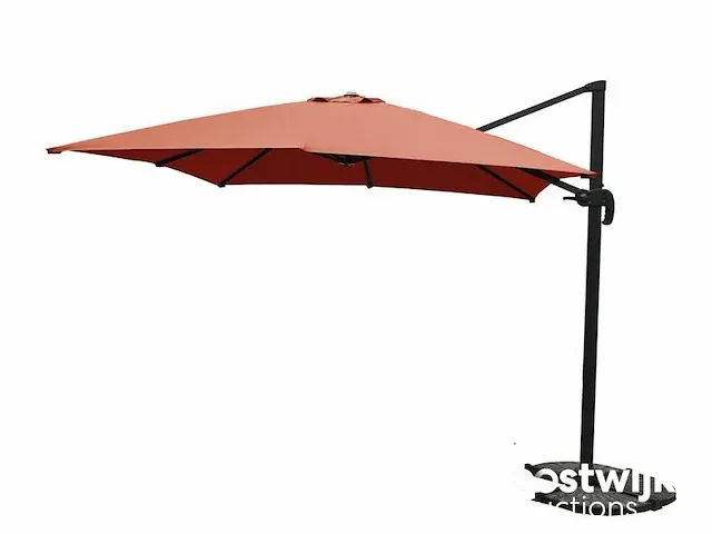 Hangende parasol oranje 300x300cm - afbeelding 1 van  4
