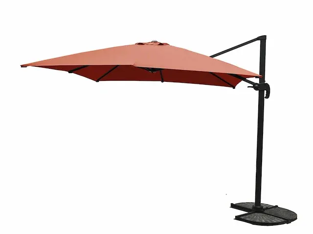 Hangende parasol oranje 300x300cm - afbeelding 1 van  2