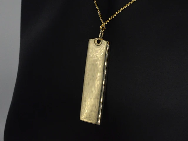 Hanger in de vorm van een goudbaar met officiële stempels, excl. ketting - afbeelding 6 van  8