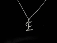 Hanger met natuurlijke diamanten in de letter e excl. ketting - afbeelding 3 van  7
