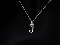 Hanger met natuurlijke diamanten in de letter j excl. ketting - afbeelding 1 van  7