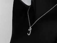 Hanger met natuurlijke diamanten in de letter j excl. ketting - afbeelding 5 van  7