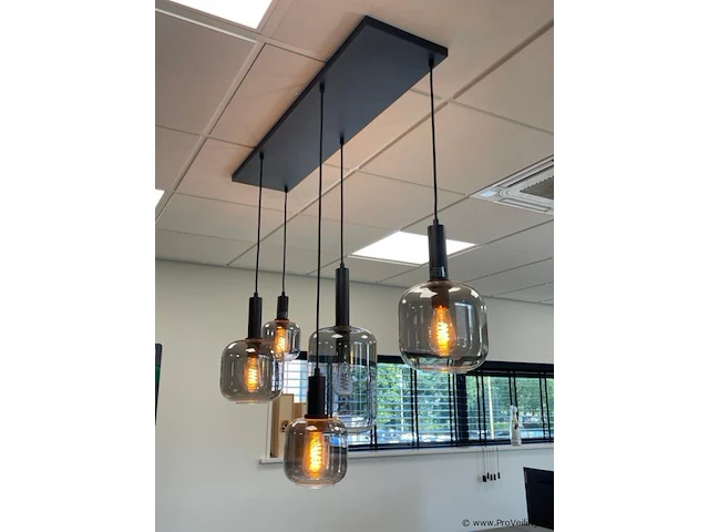 Hanglamp - plaat 100x25 - hoogte ca. 93 cm - afbeelding 1 van  3