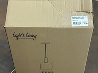 Hanglamp 16x26 cm lekar black en smoke - afbeelding 2 van  3