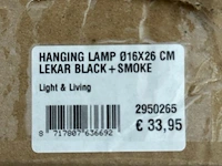 Hanglamp 16x26 cm lekar black en smoke - afbeelding 3 van  3
