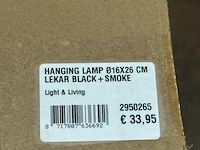 Hanglamp 16x26 cm lekar black en smoke - afbeelding 3 van  3