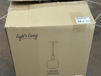 Hanglamp 21x37 cm lekar black en smoke - afbeelding 2 van  3